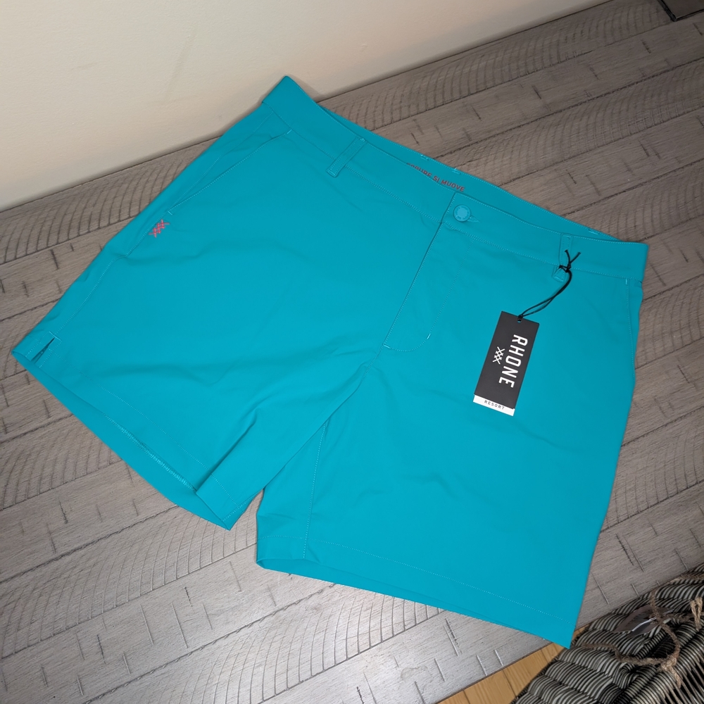 Rhone Men's Teal Shorts